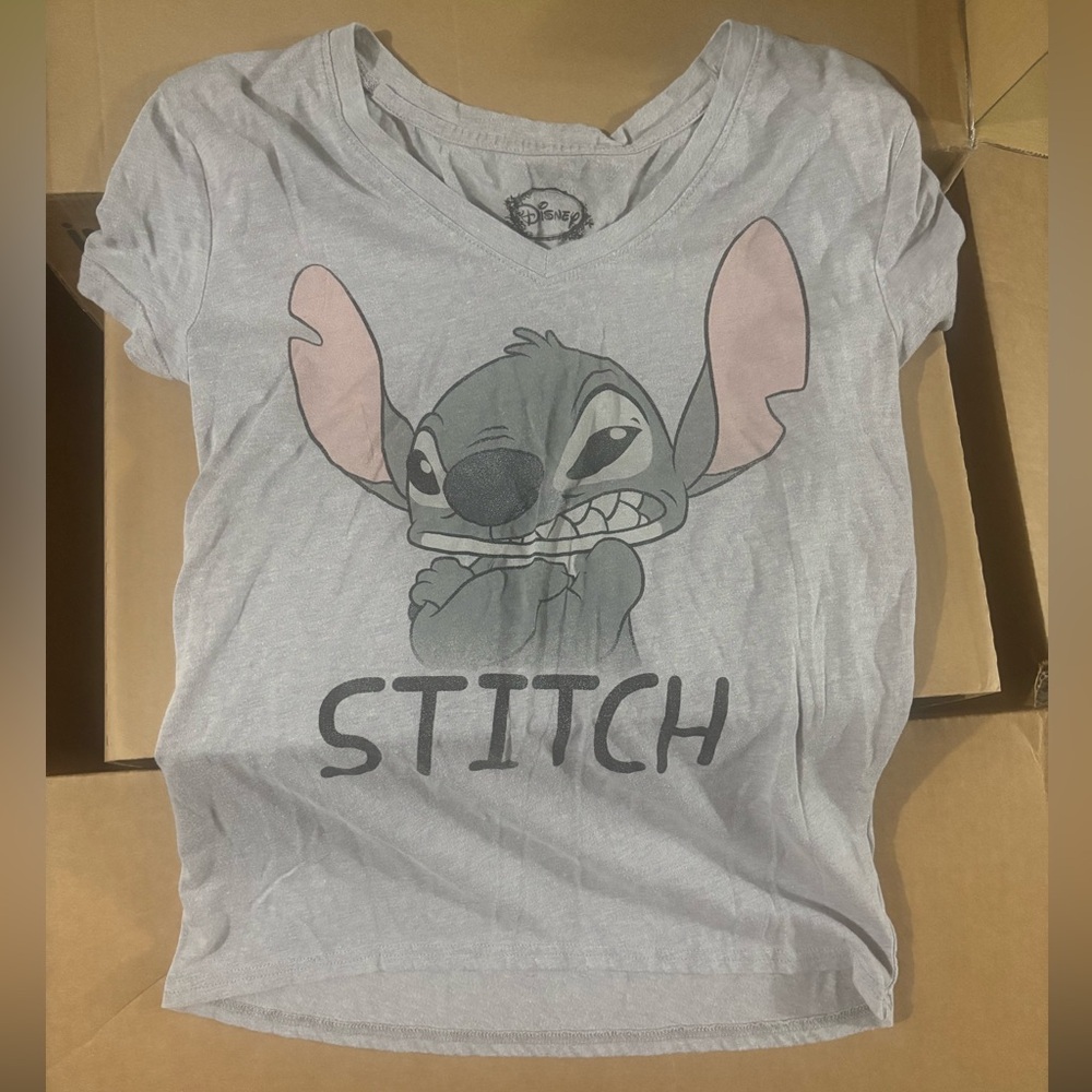 Disney Stitch Light Gray Women’s Tee